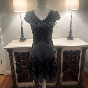 2/$50 MUSE Sexy Gray & Black Knit Sweater Dress XS